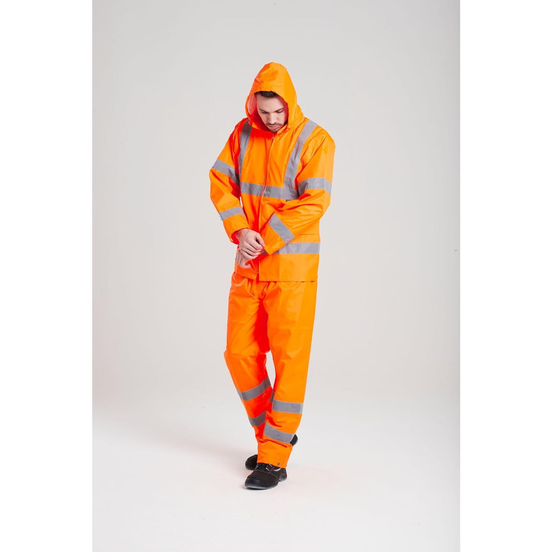Portwest Regen Warnschutzhose, Grösse: 5XL, Farbe: Orange, H441ORR5XL Orange 5XL, Orange 5XL