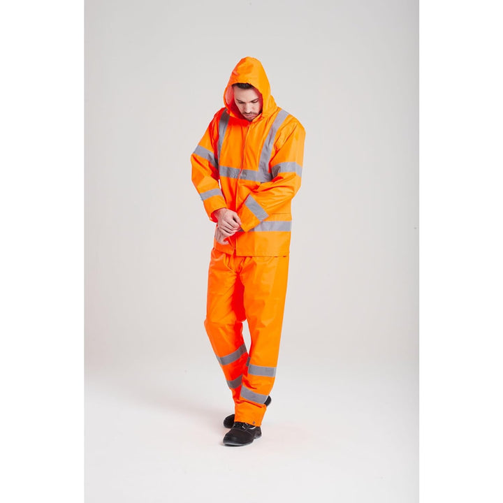 Portwest Regen Warnschutzhose, Grösse: 5XL, Farbe: Orange, H441ORR5XL Orange 5XL, Orange 5XL