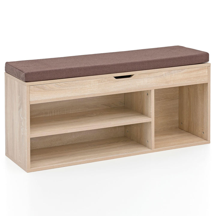 Wohnling Schuhbank WL5.344 mit Sitzfläche Garderoben-Bank Holz 104x51x32 cm Sonoma, Holzbank klein g