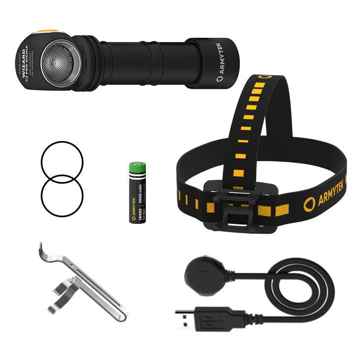 Armytek Wizard C2 Pro Nichia LED Warmweiss Stirnlampe Magnet USB Multifunktion Taschenlampe