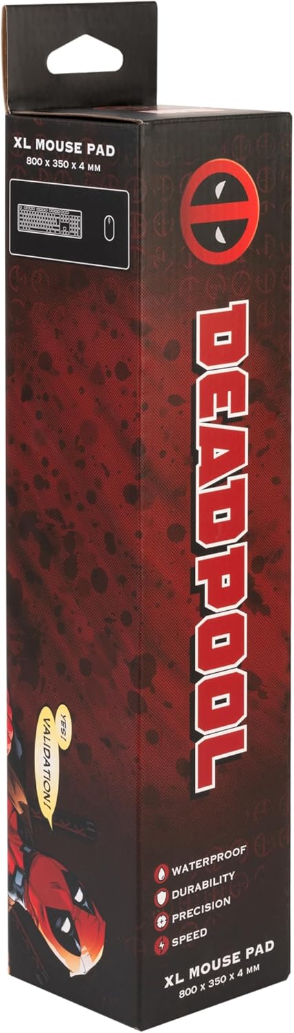 Grupo Erik Gaming Mauspad XXL Marvel Deadpool Gaming Mousepad XXL rutschfest und Wasserabweisend Mau