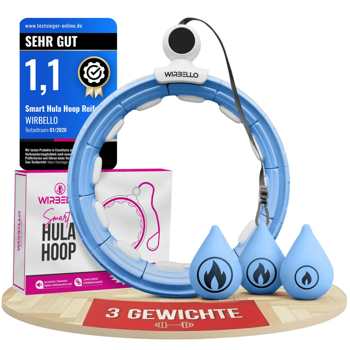 Smart Hula Hoop Reifen Erwachsene, 3 Gewichte für anpassbare Intensität, Hulahub Reifen zum Abnehmen