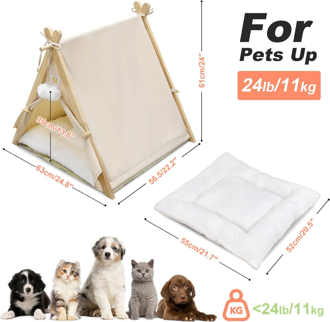 Haustier-Tipi, Hundezelt, Katzen- und Hunde-Tipi-Bett, Haus, Haustier-Zelt für den Innenbereich, Hau