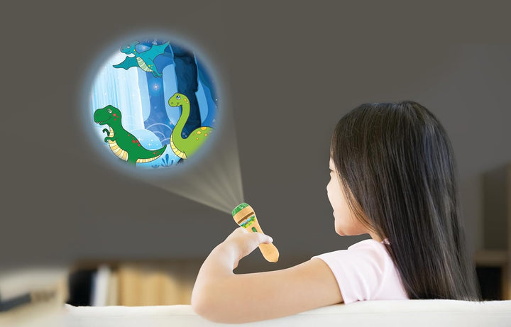 Lexibook, Geschichtenprojektor und Taschenlampe, Erstellen Sie bis zu 3 Geschichten mit 24 Dinosauri