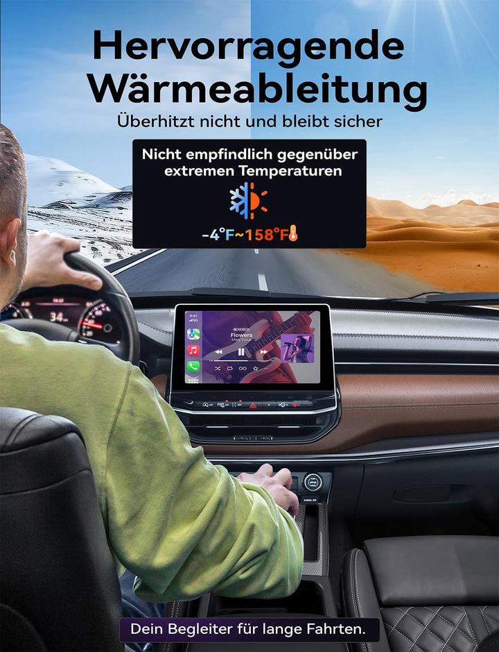 CarPlay Wireless Adapter für iPhone, Stabiler Schneller Mini, Superschnelle Upgrade von Wired auf Wi