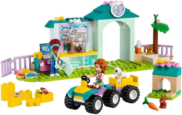 LEGO Friends Farmtierklinik, Bauernhof-Set mit Tierarzt-Spielzeug für Kinder ab 4 Jahren, Enthält 2