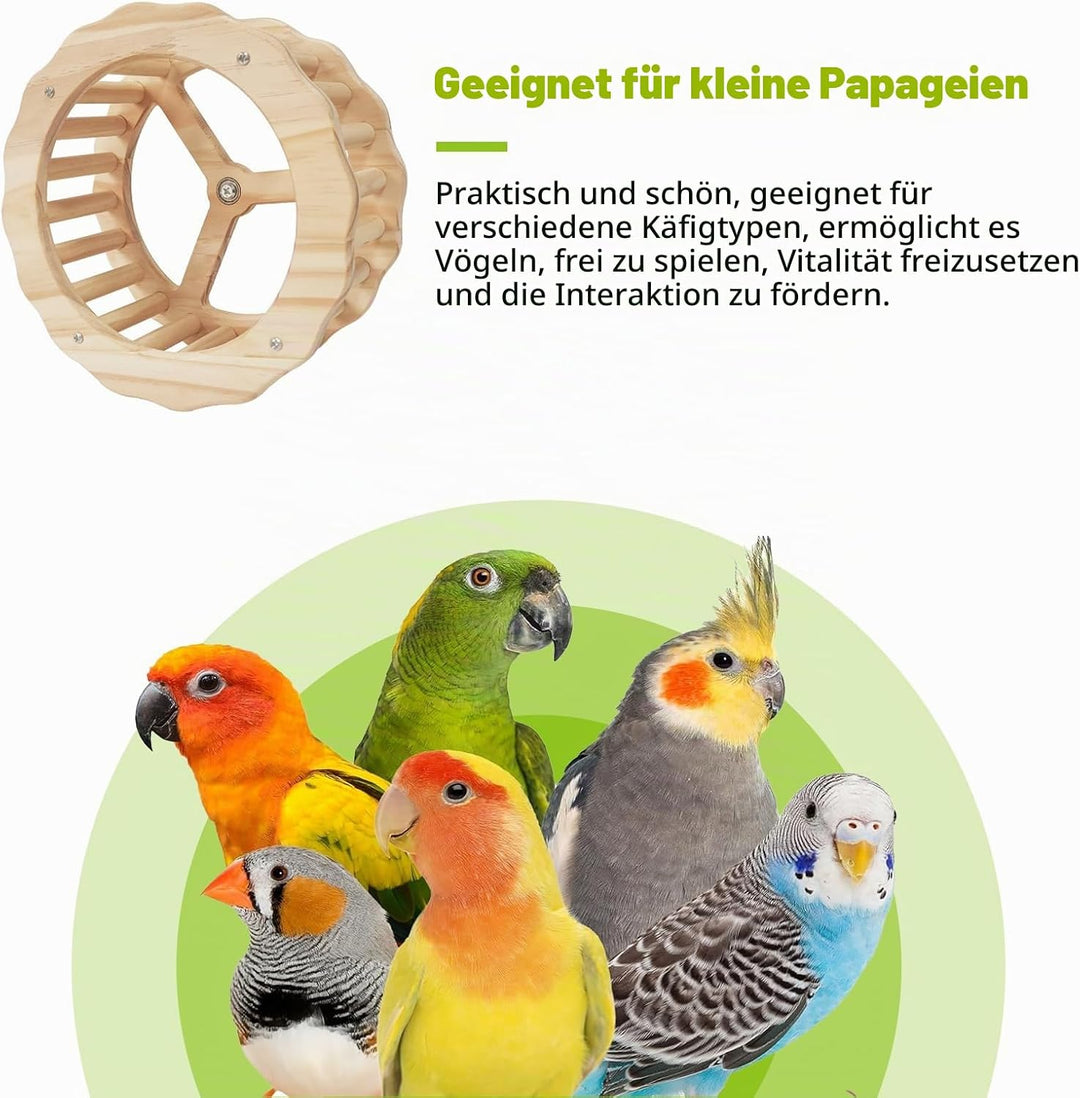 Vogelspielzeug Rotierende Schaukel, Holz Vogel Schaukel für Papageien, Naturholz, Langeweile lindern