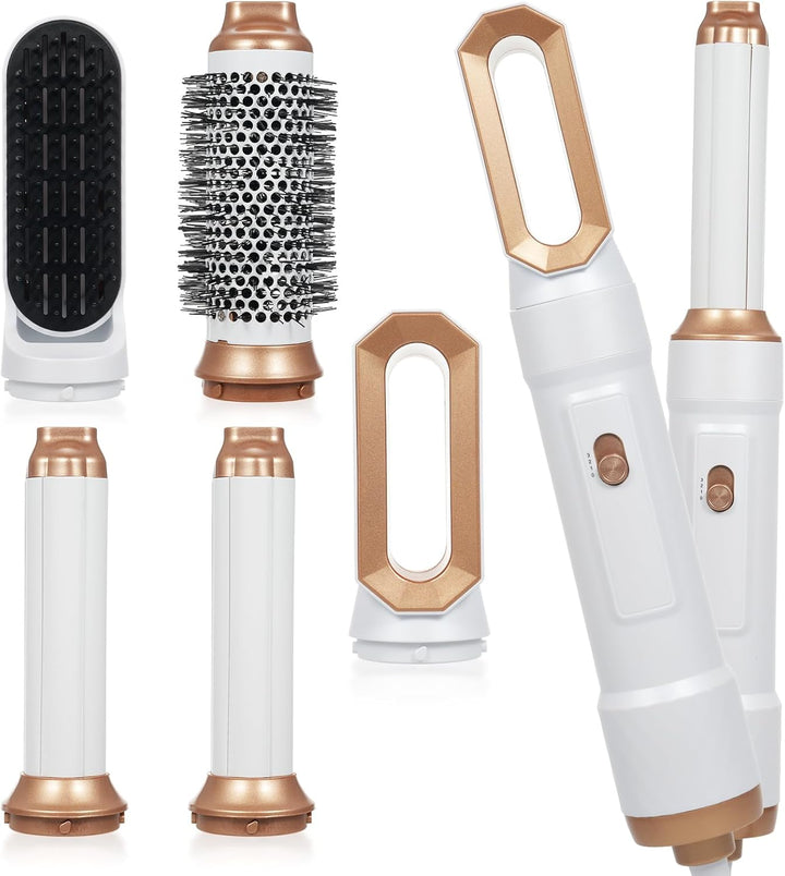 Airstyler Set, 5 in 1 Warmluftbürste Set Stylingbürsten mit Haartrockner Rundbürstenföhn Airflow Mul