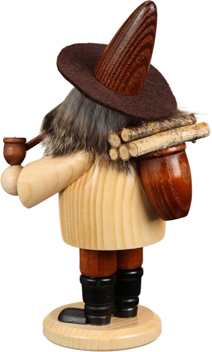 DWU Original Erzgebirgischer Räuchermann® Wichtel Holzsammler Natur #933/N