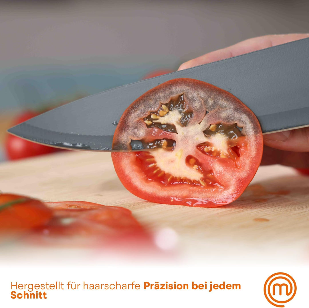MasterChef Messerset, Küchenmesser Set ink. Kochmesser, Gemüsemesser, Schälmesser, Schneidemesser &