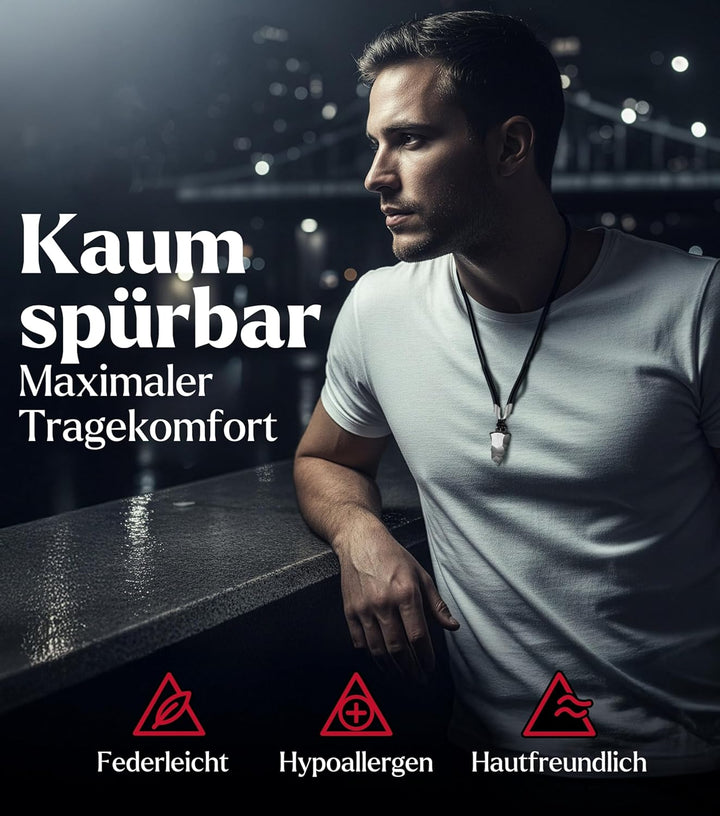 Element of Gods Titan Faustkeil Sternzeichen Stier Taurus Anhänger mit Lederband in schwarz