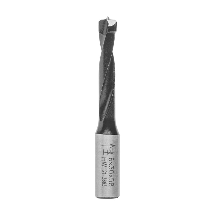 ENT 24026 Dübelbohrer HW, Schaft (S) 8 mm, Durchmesser (D) 6 mm, NL 30 mm, SL 20 mm, L 58 mm, für Ma