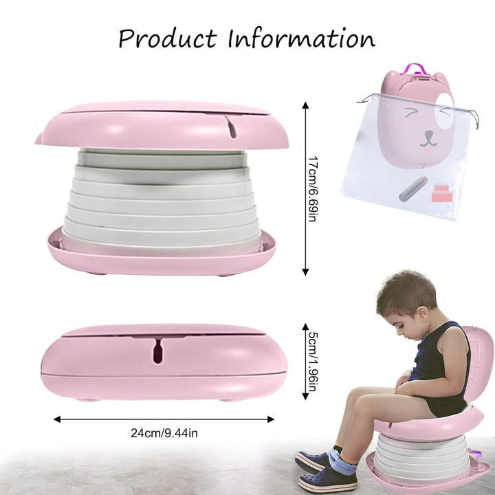 Toilettensitz Kinder, Klapptoilette Für Kinder, Tragbares Reise-Klapptöpfchen,AutoreiseCampin oder F