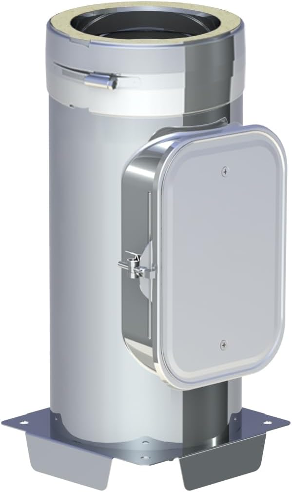 Edelstahl-Schornstein Ø 150mm Bausatz 5,2m Kamin doppelwandig 25mm Isolierung 0,5mm Wandstärke wirks
