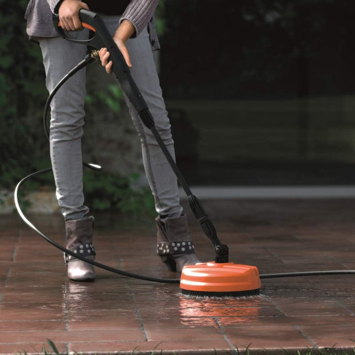 Black+Decker Flächenreiniger Patio Cleaner – Bodenreinigungszubehör für Hochdruckreiniger, Orange
