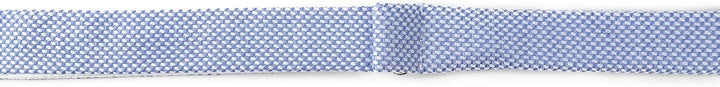 TigerTie Selbstbinder Piqué in Uni gemustert, Querbinder 100% Baumwolle + Aufbewahrungsbox Blau-weis