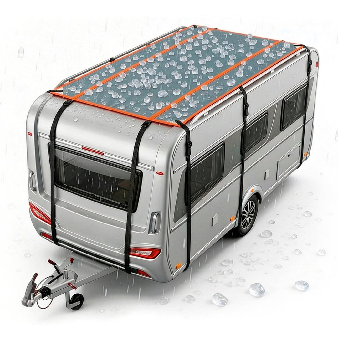 WALSER Hagelschutz Abdeckplane Wohnmobil/Wohnwagen, Hagel-Wohnmobilabdeckung Perma Protect, Hagelsch