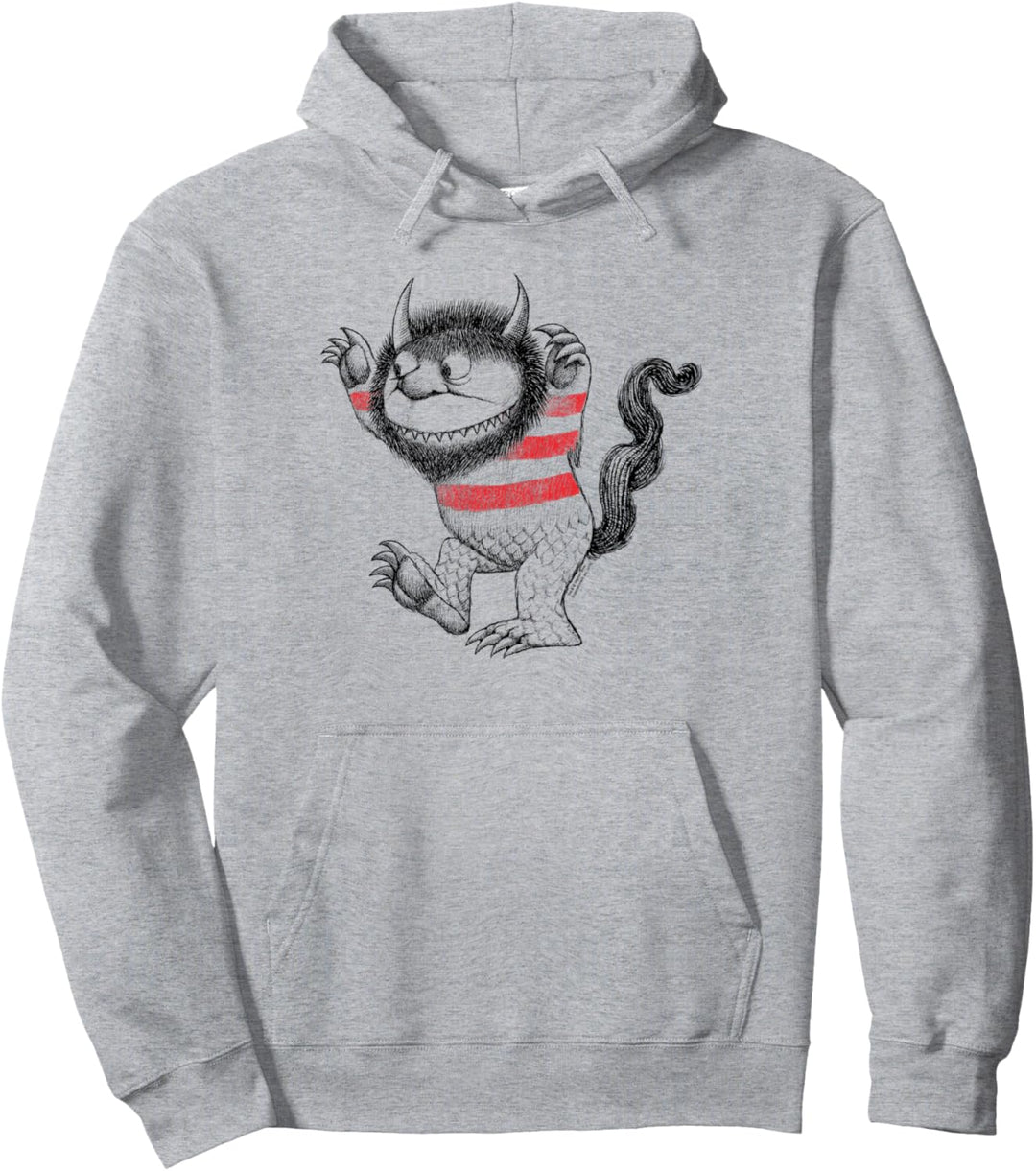 Where the Wild Things Are Carol Line Art Pullover Hoodie