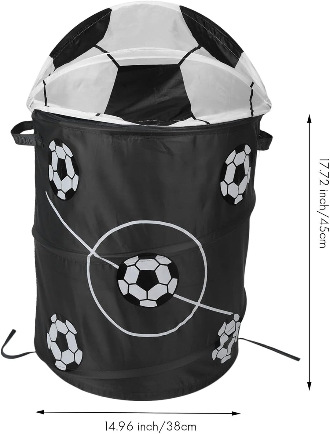 Fussball Faltbarer Wäschekorb, Polyester Tuch Lagerung für Spielzeug und Kleidung