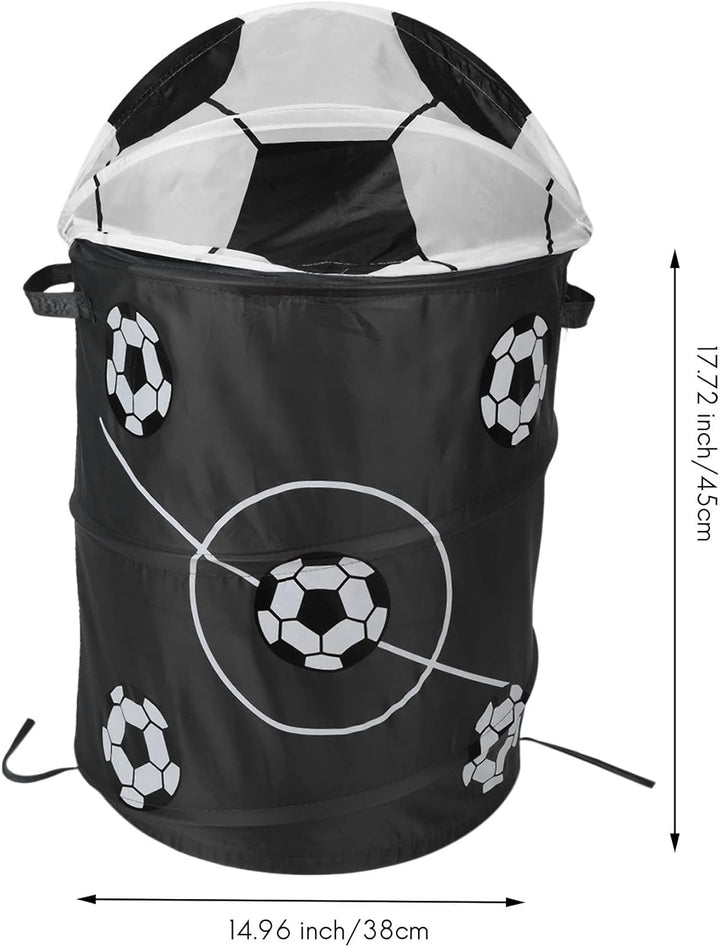 Fussball Faltbarer Wäschekorb, Polyester Tuch Lagerung für Spielzeug und Kleidung