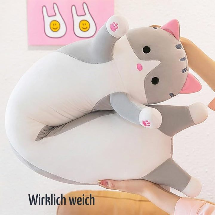 Langer Katzenplüsch weiches Katzen Plüsch Kissen Grosses süsses Kätzchen Plüsch Katze Körper Kissen
