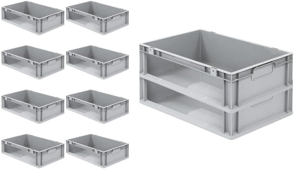 SparSet 10x Eurobox NextGen Store | HxBxT 17x40x60cm | 34 Liter | Seite offen | Eurobehälter, Transp