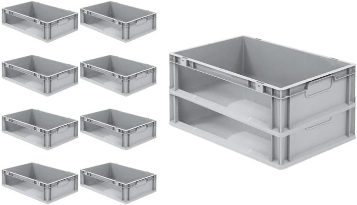 SparSet 10x Eurobox NextGen Store | HxBxT 17x40x60cm | 34 Liter | Seite offen | Eurobehälter, Transp