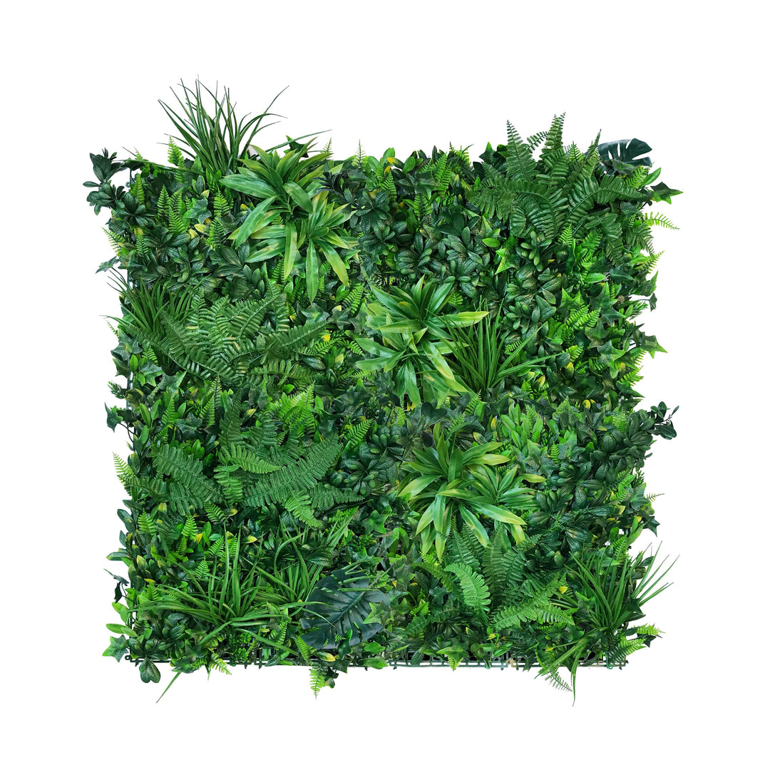 GJS Pflanzenwand: hyperrealistische Pflanzen Wand Matte (1m²) – Vertikaler Garten mit künstlichen Pf