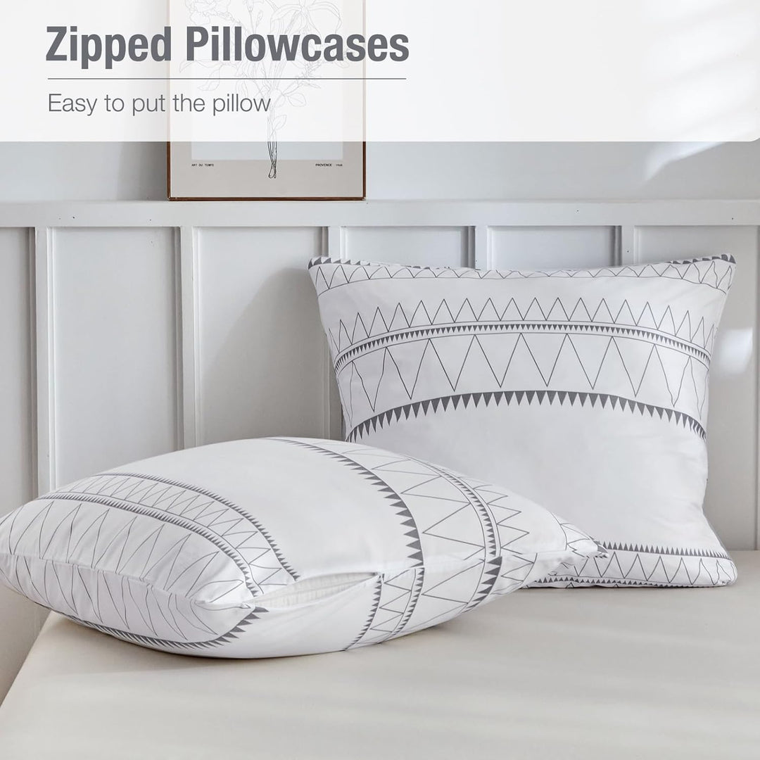 Lekesky Bettwäsche 200x200cm Super Weiche 100% Mikrofaser 3teilig - Bettwäsche-Sets 200 x 200 Bettbe