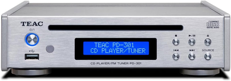 Teac PD-301DAB-X CD Player mit DAB/UKW Tuner, Silber, Silber
