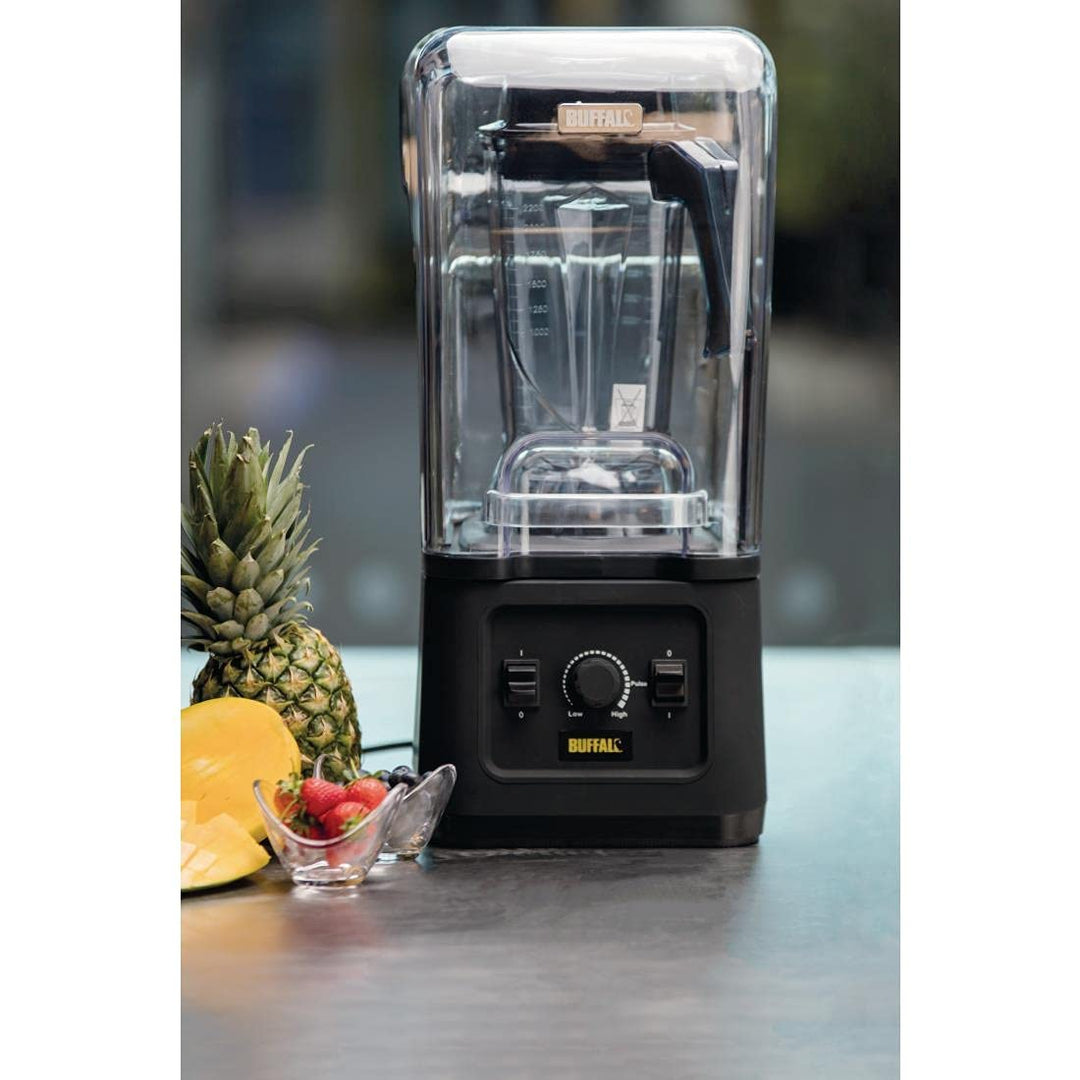 Buffalo 1,68 kW Leistungsstarker professioneller Stabmixer mit Schallschutzgehäuse 2,5 Liter, BPA-fr