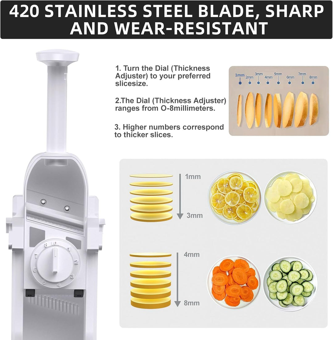 Safe Veggie Chopper Gemüseschneider, Pommes Frittierschneider, Zwiebelhacker, Gemüsehobel, multifunk