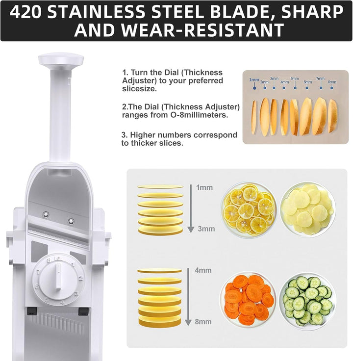 Safe Veggie Chopper Gemüseschneider, Pommes Frittierschneider, Zwiebelhacker, Gemüsehobel, multifunk