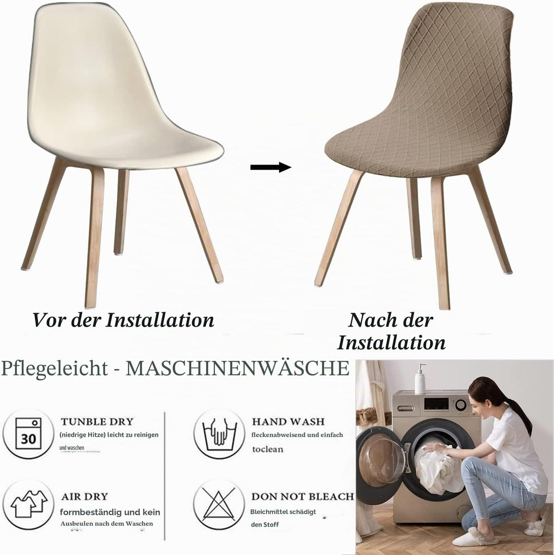 Shell Stuhlhussen, 2er Set Strech Hohen Zurück Stuhlhussen, Abnehmbarer Waschbarer Stühle Schutz, De