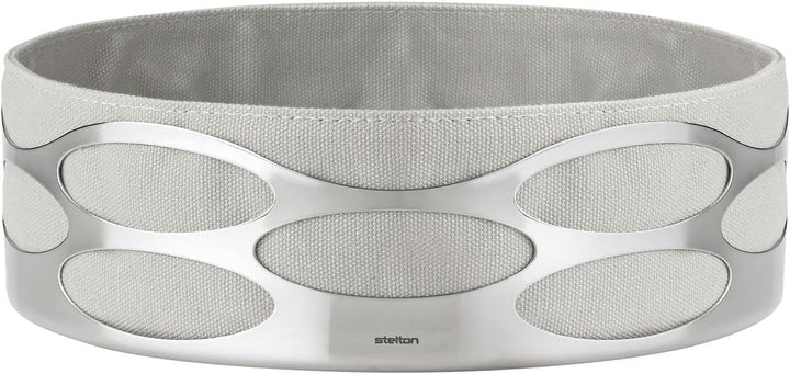 Stelton x-28-3-1 Embrace Brotschale, Edelstahl, Chalk, 23 x 23 x 7 cm