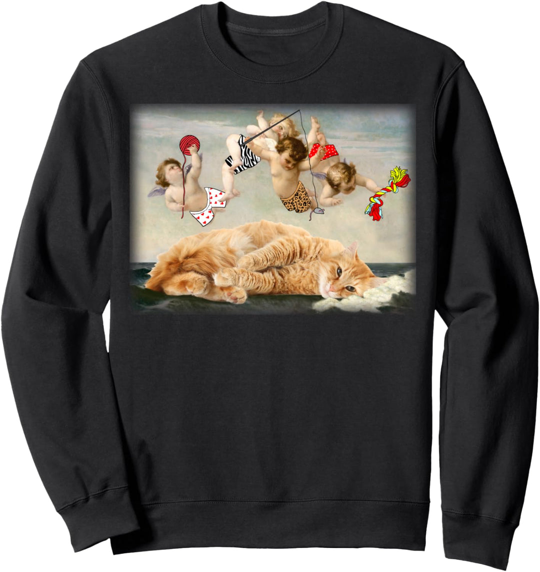 Trendy Cherubs And Kitten Artsy Sweatshirt