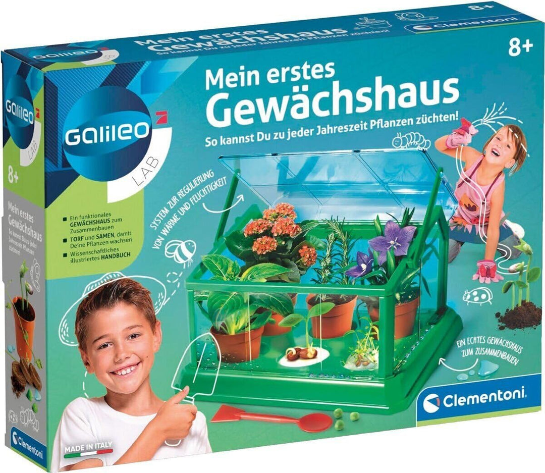 Clementoni Galileo Lab – Mein erstes Gewächshaus, Pflanzkasten &amp; Samen für Mini-Gärtner und angehend