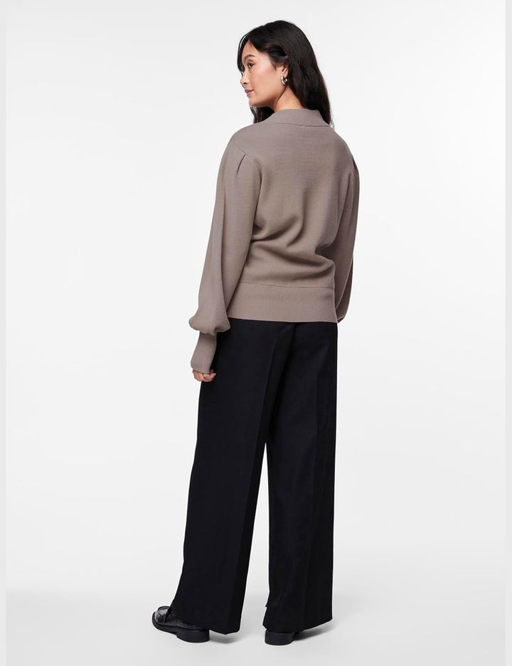 YAS Damen Yasfonny Ls Knit Pullover S. Noos, Fungi
