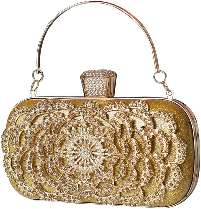 CORIOS Damen Clutch Strass Abendtasche Glitzer Diamant Handtasche Abnehmbarer Kette Tasche Elegante