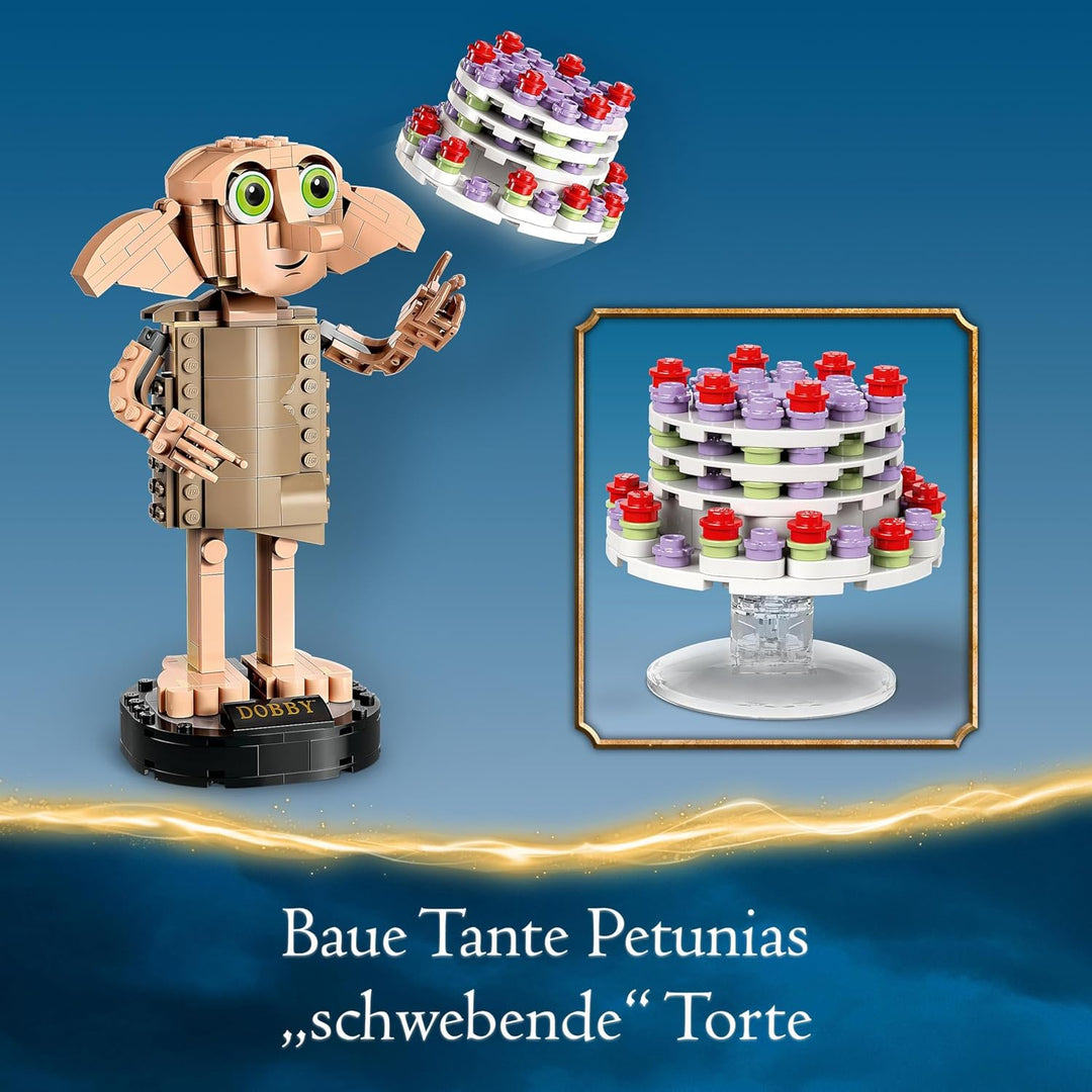 LEGO Harry Potter Dobby der Hauself Set, bewegliche ikonische Figur, Spielzeug, Schlafzimmer Accesso