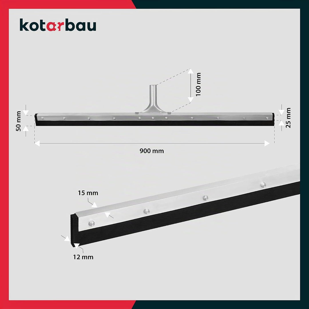 KOTARBAU® Gummiabzieher - Wasserschieber - 90 cm – Bodenabzieher - Schaumstoff-Wasserabzieher – für