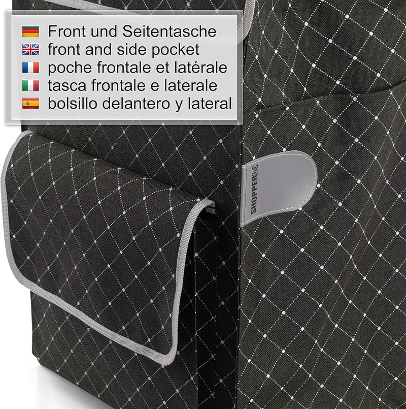 ANDERSEN Einkaufstrolley - Treppensteiger Scala Shopper Tamo anthrazit 51 L Reflektor,Thermo, leicht