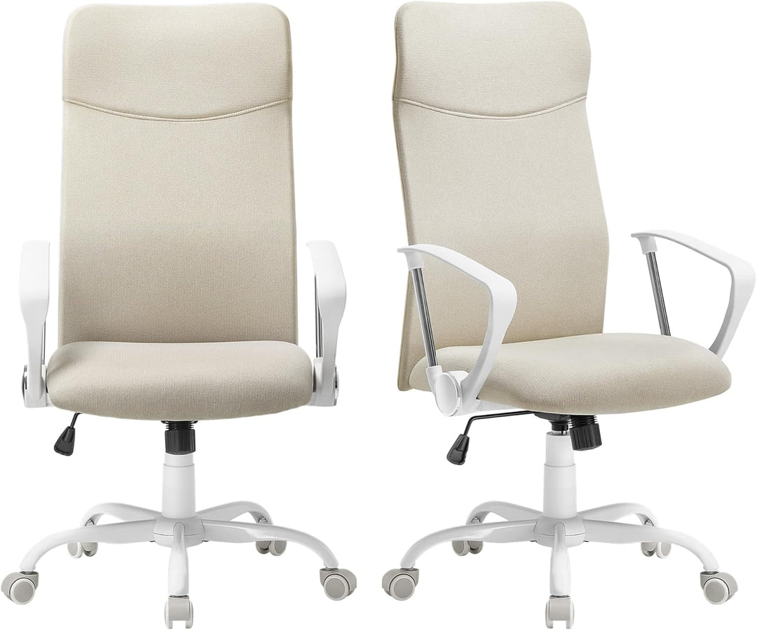 SONGMICS Bürostuhl, 2er Set, ergonomischer Schreibtischstuhl, Drehstuhl, gepolsterter Sitz, höhenver
