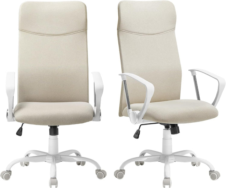 SONGMICS Bürostuhl, 2er Set, ergonomischer Schreibtischstuhl, Drehstuhl, gepolsterter Sitz, höhenver