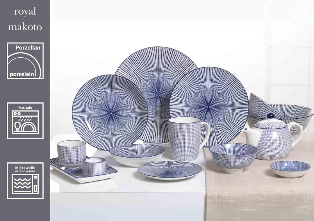 Ritzenhoff &amp; Breker Suppenteller-Set Royal Makoto 6-teilig, Ø 20.5 cm, Tiefe Essteller aus Porzellan