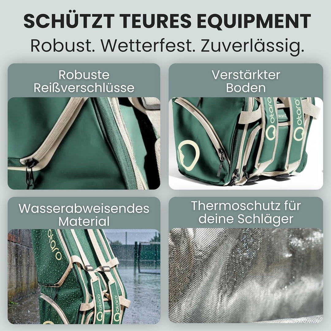 Otaro Tennistasche (82L) Premium Schlägertasche | Tennis, Badminton Schläger, Padel Schläger oder Sq