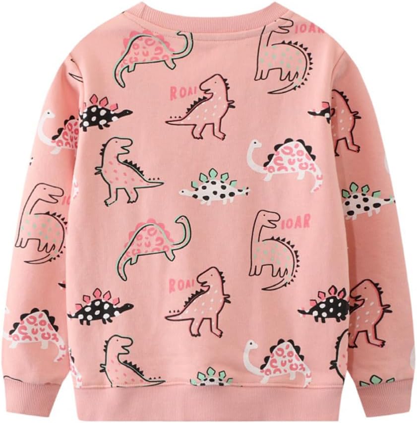 Mädchen Sweatshirt für Kinder Süss Cartoon Pullover Baumwolle Top Langarm T-Shirt Grösse 1-12 Jahre