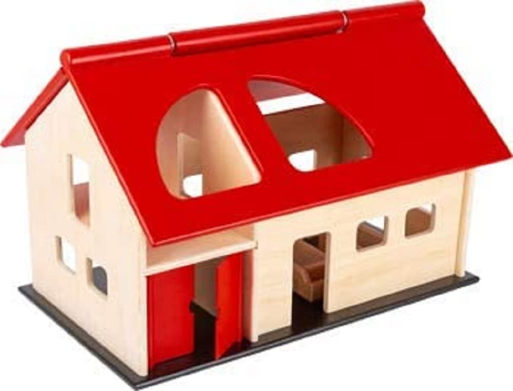 small foot Grosser Bauernhof, aus Holz, mit aufklappbarem Dach und Schwingtoren, ab 3 Jahren, 8502,