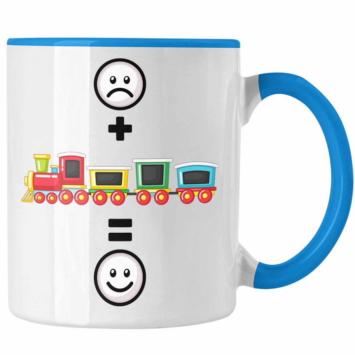 Trendation - Eisenbahn Tasse Geschenk für Eisenbahner Modelleisenbahn :(+ Eisenbahner = :) Lustige G