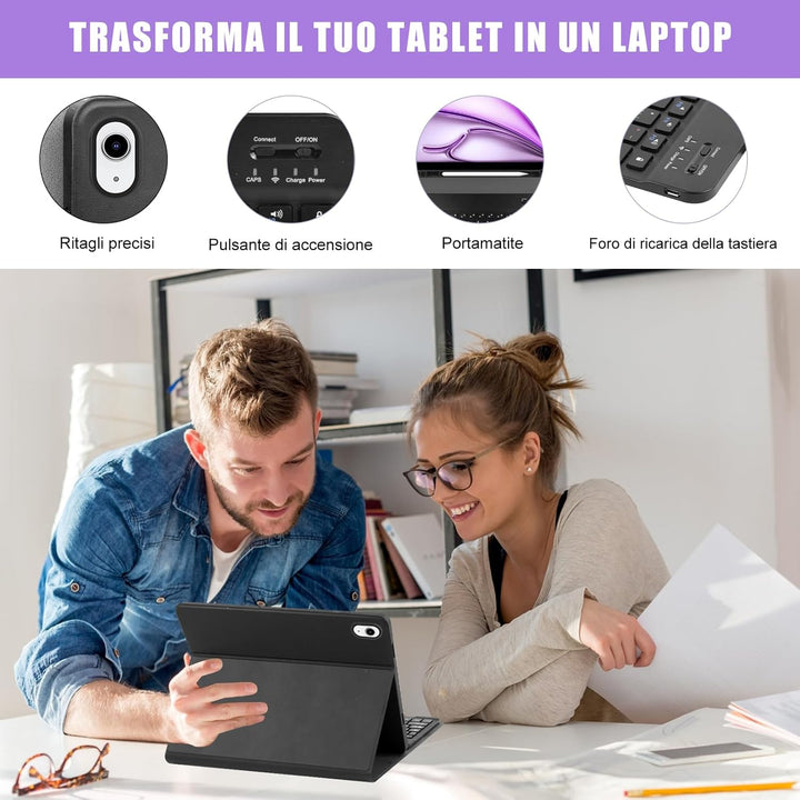 Tastatur Hülle für iPad Air 11 Zoll M2 2024 Italienisch